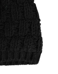 Dolce & Gabbana Black Acrylic Knitted Fur Winter Beanie