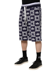Dolce & Gabbana Blue DG Logo Print Chino Men Bermuda Shorts