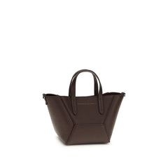 Brunello Cucinelli Bordeaux Calf Leather Bos Taurus Shoulder Bag