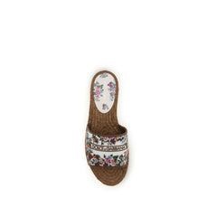 Dolce & Gabbana Multicolor Fabric Flat Sandals
