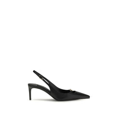 Dolce & Gabbana Black Calf Leather Bos Taurus High Heel Pumps