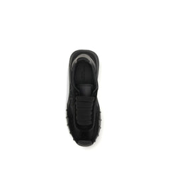 Dolce & Gabbana Black Calf Leather Bos Taurus Athletic Sneakers