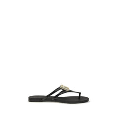 Dolce & Gabbana Black Rubber Strap-On Sandals