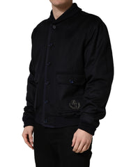 Dolce & Gabbana Black Cashmere Knitted Button Down Jacket