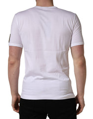 Dolce & Gabbana White DG King Royal Crew Neck Cotton T-shirt