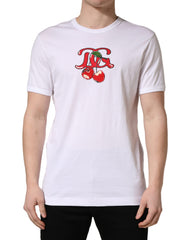 Dolce & Gabbana White DG Cherries Cotton Crew Neck T-shirt
