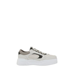 Fendi White Calf Leather Bos Taurus Low Top Sneakers