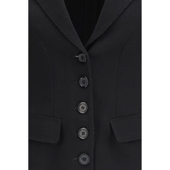 Dolce & Gabbana Black Fleece Wool Jackets And Coat