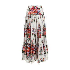 Dolce & Gabbana Multicolor Cotton Long Skirt