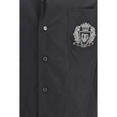 Dolce & Gabbana Black Cotton Shortsleeve Shirt