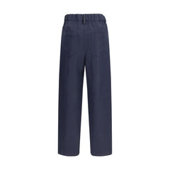Brunello Cucinelli Blue Viscose Casual Pants