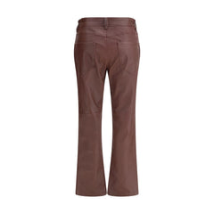 Brunello Cucinelli Bordeaux Leather Pants