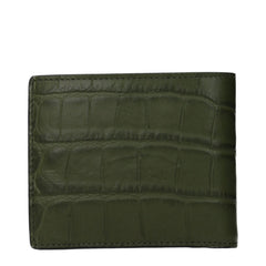 Versace Green Leather Wallet