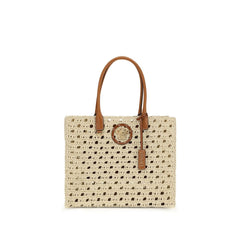 Versace Beige Cotton Handbag