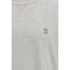 Brunello Cucinelli Gray Cotton T-Shirt