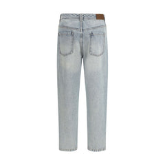 Brunello Cucinelli Blue Cotton Straight-Leg Jeans