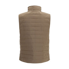 Brunello Cucinelli Beige Polyester Sleveless Jacket