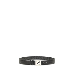 Fendi Black Calf Leather Bos Taurus Regular Belt