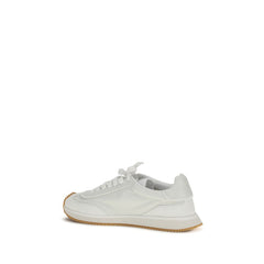 Dolce & Gabbana White Calf Leather Bos Taurus Athletic Sneakers