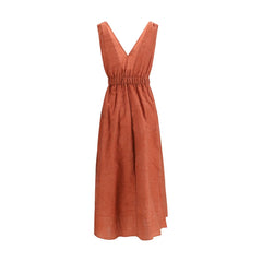 Brunello Cucinelli Multicolor Cotton Casual Dress