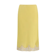 Saint Laurent Multicolor Silk Midi Skirt