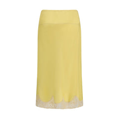 Saint Laurent Multicolor Silk Midi Skirt