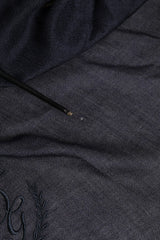 Dolce & Gabbana Blue Cashmere Fringes Wrap Foulard 70cm x 200cm Scarf Men