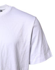 Dolce & Gabbana White Cotton DG Logo Embroidery Men T-shirt
