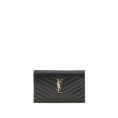 Saint Laurent Black Calf Leather Bos Taurus Wallet