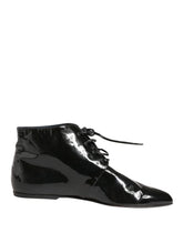 Dolce & Gabbana Black Leather AnkleBoots Shoes
