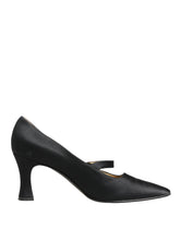Dolce & Gabbana Black Satin Mary Jane Pumps Shoes