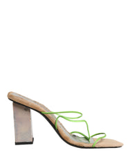 Dolce & Gabbana Multicolor Leather Block Heels Sandals Shoes