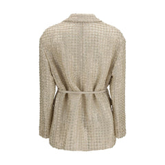 Brunello Cucinelli Beige Silk Coat
