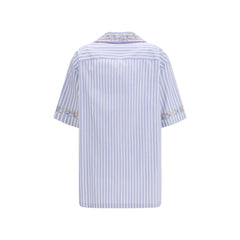 Dolce & Gabbana Blue Cotton Shortsleeve Shirt