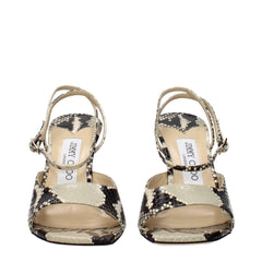 Jimmy Choo Multicolor Leather Stiletto Heel Sandals