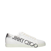 Jimmy Choo White Leather Low Top Sneakers