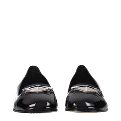 Jimmy Choo Black Leather Slip-On Loafers