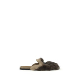 Dolce & Gabbana Gray Lamb Ovis Aries Aries Mules