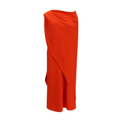 Balenciaga Red Silk Casual Dress