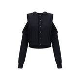 ALAINPAUL Black Cotton Cardigan