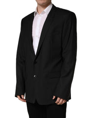 Dolce & Gabbana Black Single Breasted 2 Button Suit Jacket