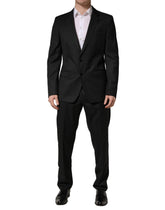 Dolce & Gabbana Black Wool 2 Buttons Formal 2 Piece Suit