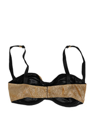 Dolce & Gabbana Gold Semi-Pad Underwire Balconette Bra Underwear