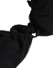 Dolce & Gabbana Black Padded Triangle Halter Bikini Top Swimwear