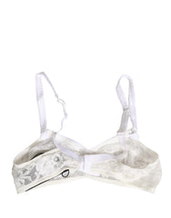 Dolce & Gabbana White Cotton Lace Wireless Soft Cup Bra Underwear