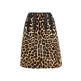 Bottega Veneta Brown Leather Midi Skirt