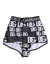 Dolce & Gabbana Black White DG Logo Waistband Girdle Underwear
