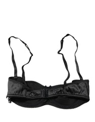 Dolce & Gabbana Black Semi-Pad Underwire Balconette Bra Underwear
