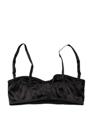 Dolce & Gabbana Black Semi-Pad Underwire Balconette Bra Underwear
