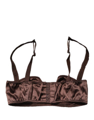 Dolce & Gabbana Brown Semi-Pad Underwire Balconette Underwear